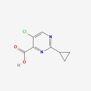 molecular formula C8H7ClN2O2 B2864676 5-氯-2-环丙基-4-嘧啶甲酸 CAS No. 1240597-65-2