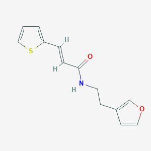 molecular formula C13H13NO2S B2864677 (E)-N-(2-(呋喃-3-基)乙基)-3-(噻吩-2-基)丙烯酰胺 CAS No. 1428382-20-0