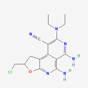 5,6-Diamino-2-(chloromethyl)-8-(diethylamino)-1,2-dihydrofuro[2,3-c][2,7]naphthyridine-9-carbonitrile