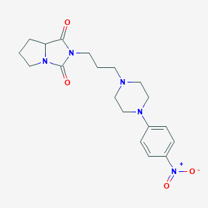 molecular formula C19H25N5O4 B286468 2-[3-(4-{4-nitrophenyl}-1-piperazinyl)propyl]tetrahydro-1H-pyrrolo[1,2-c]imidazole-1,3(2H)-dione 