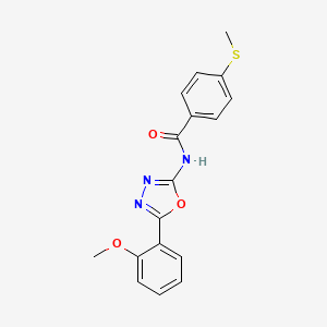 N-[5-(2-methoxyphenyl)-1,3,4-oxadiazol-2-yl]-4-methylsulfanylbenzamide