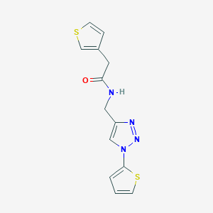 N-((1-(thiophen-2-yl)-1H-1,2,3-triazol-4-yl)methyl)-2-(thiophen-3-yl)acetamide