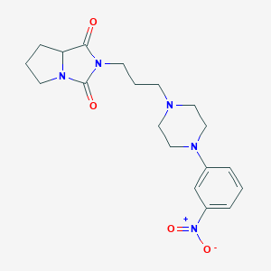 molecular formula C19H25N5O4 B286470 2-[3-[4-(3-Nitrophenyl)piperazin-1-yl]propyl]-5,6,7,7a-tetrahydropyrrolo[1,2-c]imidazole-1,3-dione 