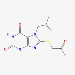 7-isobutyl-3-methyl-8-((2-oxopropyl)thio)-1H-purine-2,6(3H,7H)-dione