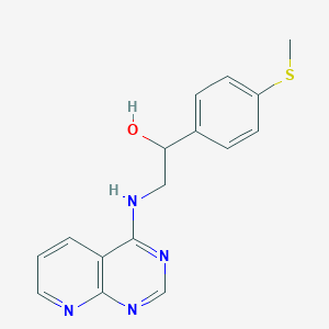 1-(4-Methylsulfanylphenyl)-2-(pyrido[2,3-d]pyrimidin-4-ylamino)ethanol