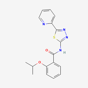 molecular formula C17H16N4O2S B2864712 2-(propan-2-yloxy)-N-[5-(pyridin-2-yl)-1,3,4-thiadiazol-2-yl]benzamide CAS No. 1311619-10-9