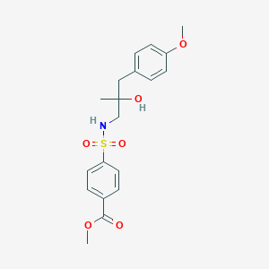molecular formula C19H23NO6S B2864717 4-(N-(2-羟基-3-(4-甲氧基苯基)-2-甲基丙基)磺酰胺基)苯甲酸甲酯 CAS No. 1421532-43-5
