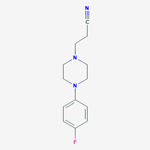 molecular formula C13H16FN3 B286472 3-[4-(4-Fluorophenyl)piperazin-1-yl]propanenitrile 