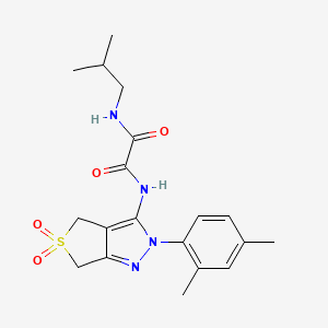 molecular formula C19H24N4O4S B2864720 N1-(2-(2,4-二甲基苯基)-5,5-二氧化-4,6-二氢-2H-噻吩并[3,4-c]吡唑-3-基)-N2-异丁基草酰胺 CAS No. 941902-92-7