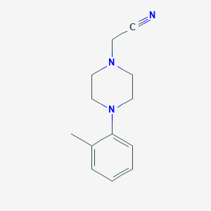 molecular formula C13H17N3 B286473 [4-(2-Methylphenyl)-1-piperazinyl]acetonitrile 