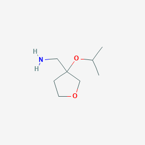 molecular formula C8H17NO2 B2864731 [3-(Propan-2-yloxy)oxolan-3-yl]methanamine CAS No. 1593918-30-9
