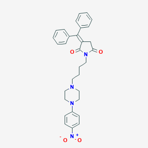 3-(Diphenylmethylene)-1-[4-(4-{4-nitrophenyl}-1-piperazinyl)butyl]-2,5-pyrrolidinedione