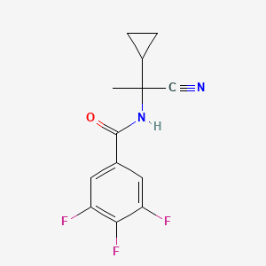 molecular formula C13H11F3N2O B2864740 N-(1-Cyano-1-cyclopropylethyl)-3,4,5-trifluorobenzamide CAS No. 1436125-32-4