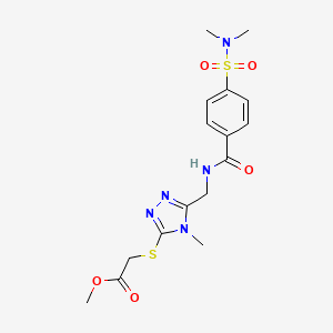 Methyl 2-[[5-[[[4-(dimethylsulfamoyl)benzoyl]amino]methyl]-4-methyl-1,2,4-triazol-3-yl]sulfanyl]acetate