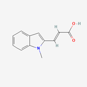 molecular formula C12H11NO2 B2864749 (E)-3-(1-methylindol-2-yl)prop-2-enoic acid CAS No. 132418-68-9