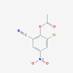 2-Bromo-6-cyano-4-nitrophenyl acetate
