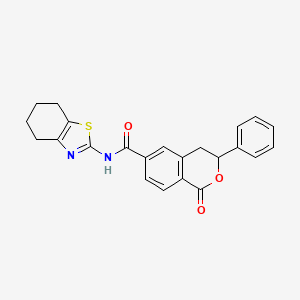 1-oxo-3-phenyl-N-(4,5,6,7-tetrahydrobenzo[d]thiazol-2-yl)isochroman-6-carboxamide