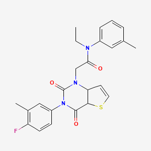 N-ethyl-2-[3-(4-fluoro-3-methylphenyl)-2,4-dioxo-1H,2H,3H,4H-thieno[3,2-d]pyrimidin-1-yl]-N-(3-methylphenyl)acetamide