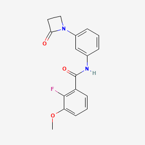 molecular formula C17H15FN2O3 B2864762 2-fluoro-3-methoxy-N-[3-(2-oxoazetidin-1-yl)phenyl]benzamide CAS No. 2094477-41-3