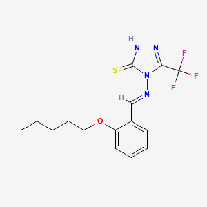4-[(E)-(2-pentoxyphenyl)methylideneamino]-3-(trifluoromethyl)-1H-1,2,4-triazole-5-thione