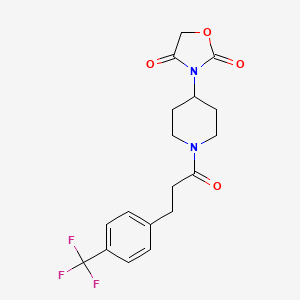 3-(1-(3-(4-(Trifluoromethyl)phenyl)propanoyl)piperidin-4-yl)oxazolidine-2,4-dione