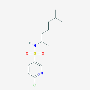 molecular formula C13H21ClN2O2S B2864773 6-chloro-N-(6-methylheptan-2-yl)pyridine-3-sulfonamide CAS No. 876868-53-0