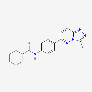 N-(4-(3-methyl-[1,2,4]triazolo[4,3-b]pyridazin-6-yl)phenyl)cyclohexanecarboxamide