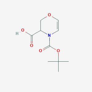 4-[(2-Methylpropan-2-yl)oxycarbonyl]-2,3-dihydro-1,4-oxazine-3-carboxylic acid