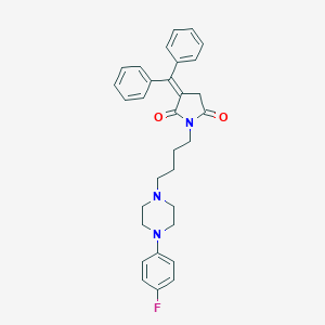 molecular formula C31H32FN3O2 B286479 3-(Diphenylmethylene)-1-{4-[4-(4-fluorophenyl)-1-piperazinyl]butyl}-2,5-pyrrolidinedione 