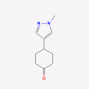 molecular formula C10H14N2O B2864790 4-(1-甲基-1H-吡唑-4-基)环己烷-1-酮 CAS No. 1231258-34-6