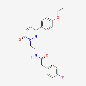 N-(2-(3-(4-ethoxyphenyl)-6-oxopyridazin-1(6H)-yl)ethyl)-2-(4-fluorophenyl)acetamide