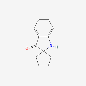 molecular formula C12H13NO B2864804 1',3'-二氢螺并[环戊烷-1,2'-吲哚]-3'-酮 CAS No. 4669-18-5