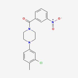 molecular formula C18H18ClN3O3 B2864807 [4-(3-Chloro-4-methylphenyl)piperazin-1-yl](3-nitrophenyl)methanone CAS No. 681840-55-1