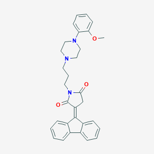 3-(9H-fluoren-9-ylidene)-1-{3-[4-(2-methoxyphenyl)-1-piperazinyl]propyl}-2,5-pyrrolidinedione