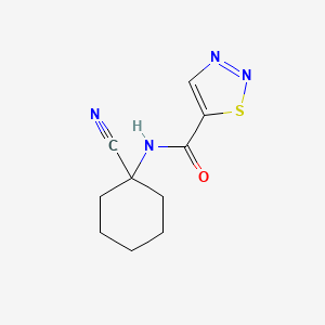 molecular formula C10H12N4OS B2864813 N-(1-cyanocyclohexyl)-1,2,3-thiadiazole-5-carboxamide CAS No. 1252265-81-8