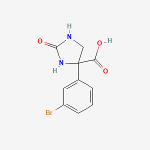 molecular formula C10H9BrN2O3 B2864827 4-(3-Bromophenyl)-2-oxoimidazolidine-4-carboxylic acid CAS No. 2248317-53-3