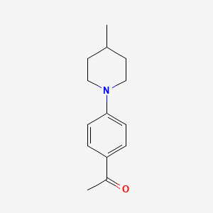 molecular formula C14H19NO B2864828 1-[4-(4-Methylpiperidin-1-yl)phenyl]ethanone CAS No. 149704-71-2
