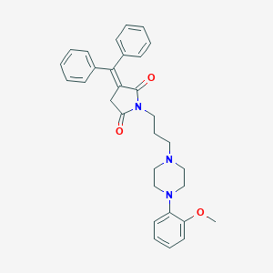 3-(Diphenylmethylene)-1-{3-[4-(2-methoxyphenyl)-1-piperazinyl]propyl}-2,5-pyrrolidinedione