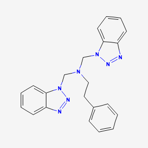 molecular formula C22H21N7 B2864830 Bis(1H-1,2,3-benzotriazol-1-ylmethyl)(2-phenylethyl)amine CAS No. 111184-81-7