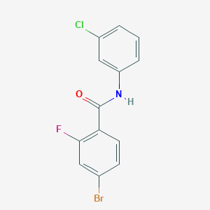 molecular formula C13H8BrClFNO B2864836 4-bromo-N-(3-chlorophenyl)-2-fluorobenzamide CAS No. 391223-43-1