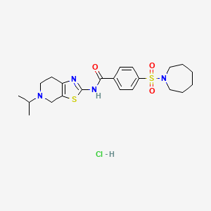 4-(azepan-1-ylsulfonyl)-N-(5-isopropyl-4,5,6,7-tetrahydrothiazolo[5,4-c]pyridin-2-yl)benzamide hydrochloride