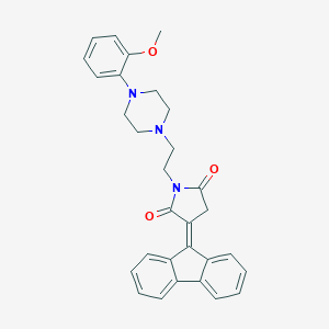 molecular formula C30H29N3O3 B286485 1-[2-[4-(2-Methoxyphenyl)piperazino]ethyl]-3-(9H-fluorene-9-ylidene)-2,5-pyrrolidinedione 