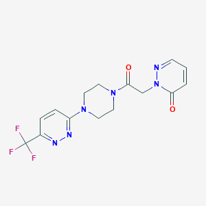 2-[2-Oxo-2-[4-[6-(trifluoromethyl)pyridazin-3-yl]piperazin-1-yl]ethyl]pyridazin-3-one