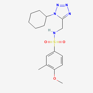 N-((1-cyclohexyl-1H-tetrazol-5-yl)methyl)-4-methoxy-3-methylbenzenesulfonamide