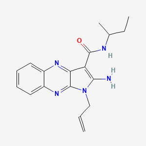 molecular formula C18H21N5O B2864862 1-allyl-2-amino-N-(sec-butyl)-1H-pyrrolo[2,3-b]quinoxaline-3-carboxamide CAS No. 577999-60-1