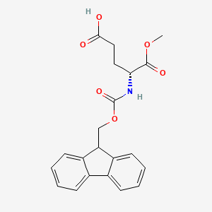 molecular formula C21H21NO6 B2864866 N-Fmoc-D-glutamic acid 1-methyl ester CAS No. 175452-89-8