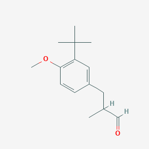molecular formula C15H22O2 B2864867 3-(3-Tert-butyl-4-methoxyphenyl)-2-methylpropanal CAS No. 2059931-82-5
