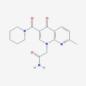 2-[7-methyl-4-oxo-3-(piperidin-1-ylcarbonyl)-1,8-naphthyridin-1(4H)-yl]acetamide