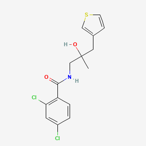 2,4-dichloro-N-{2-hydroxy-2-[(thiophen-3-yl)methyl]propyl}benzamide