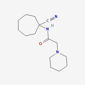 molecular formula C15H25N3O B2864880 N-(1-cyanocycloheptyl)-2-(piperidin-1-yl)acetamide CAS No. 1050628-28-8
